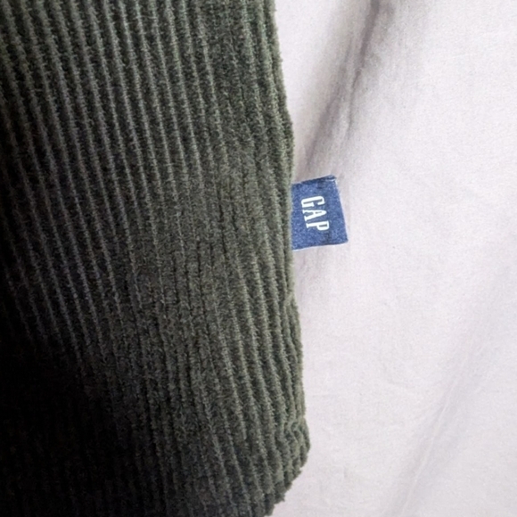 GAP men's XXL corduroy button down in hunter green - Picture 7 of 11